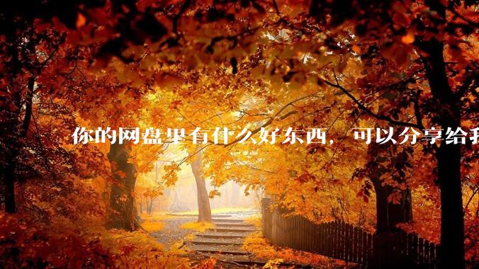 你的网盘里有什么好东西，可以分享给我吗，陌生人？